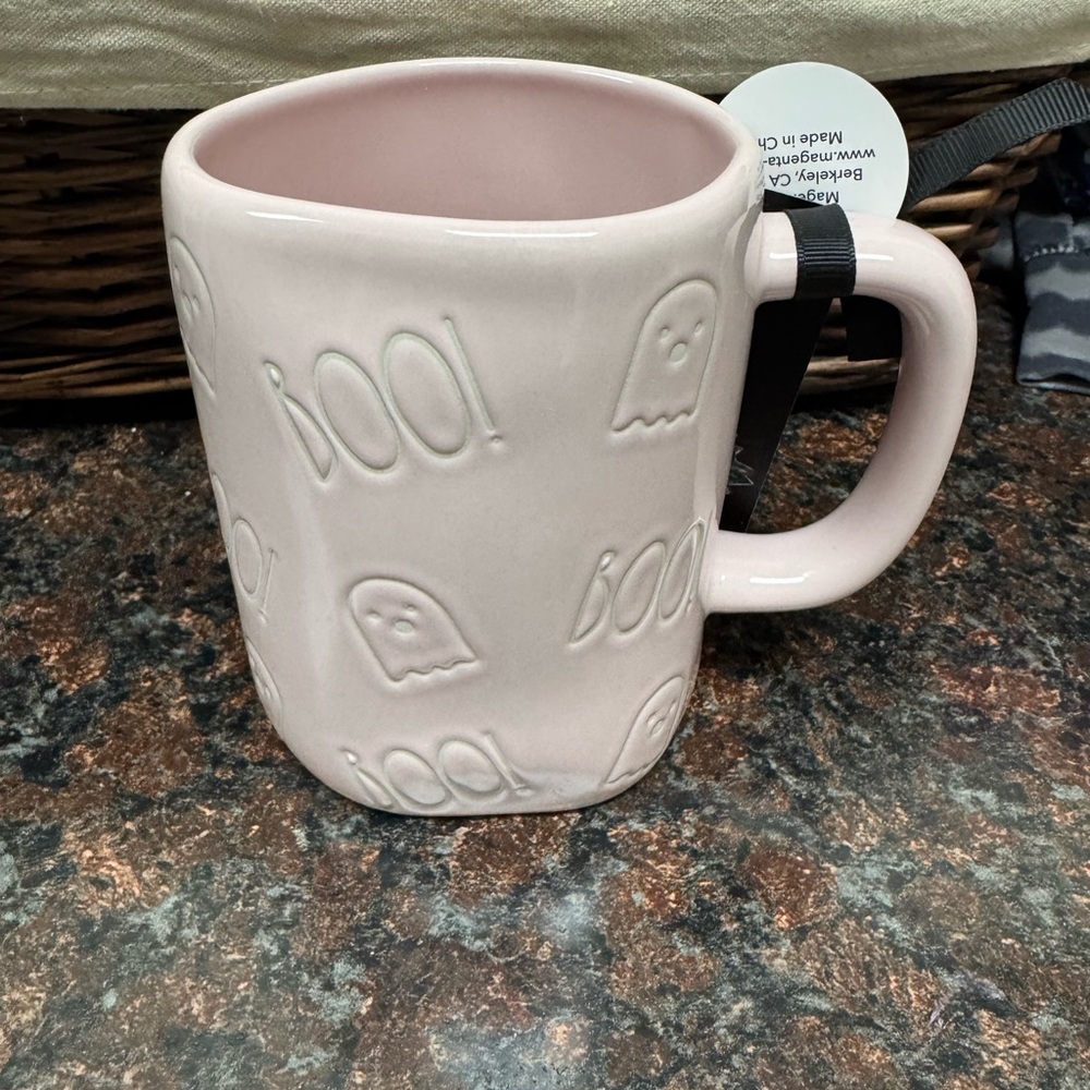Rae Dunn Pink Ghost Boo Mug